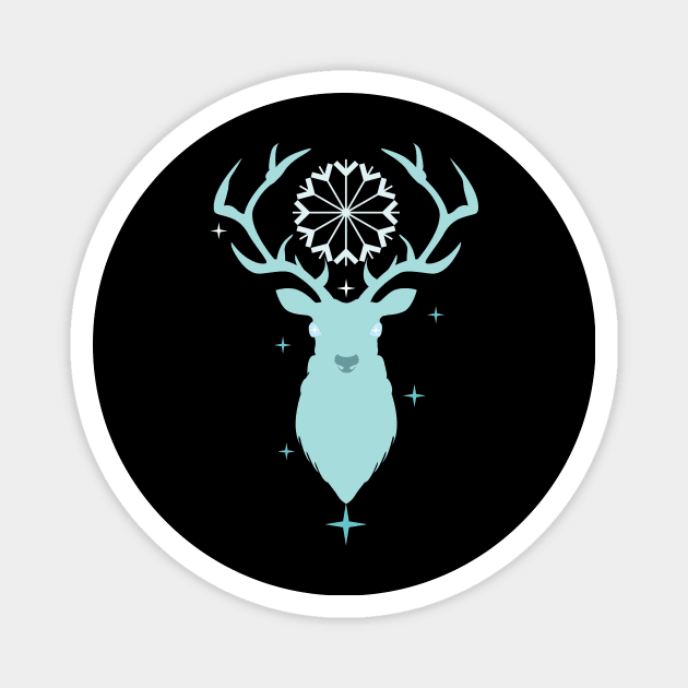 Winter Solstice Deer Magnet by emma17